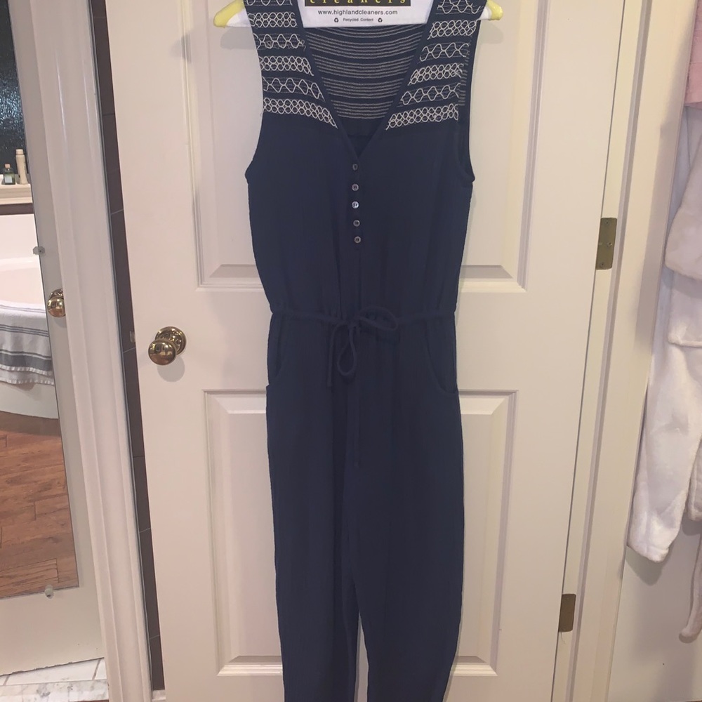 Anthropologie linen jumpsuit